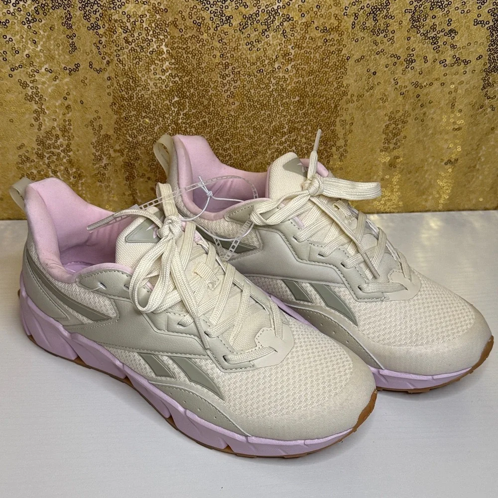 Reebok Vizome Big Girl  Cream and pink  Sneakers
